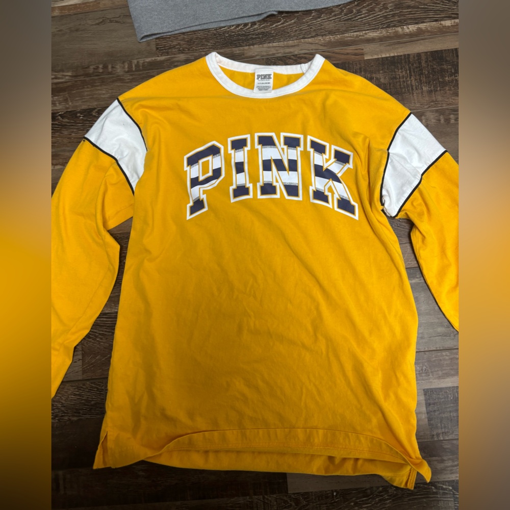 PINK Victoria's Secret Yellow Long Sleeve Top